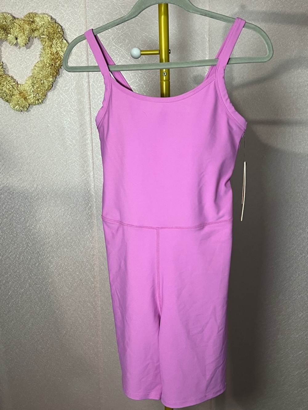 Pink Tank Romper Jumpsuit- NWT